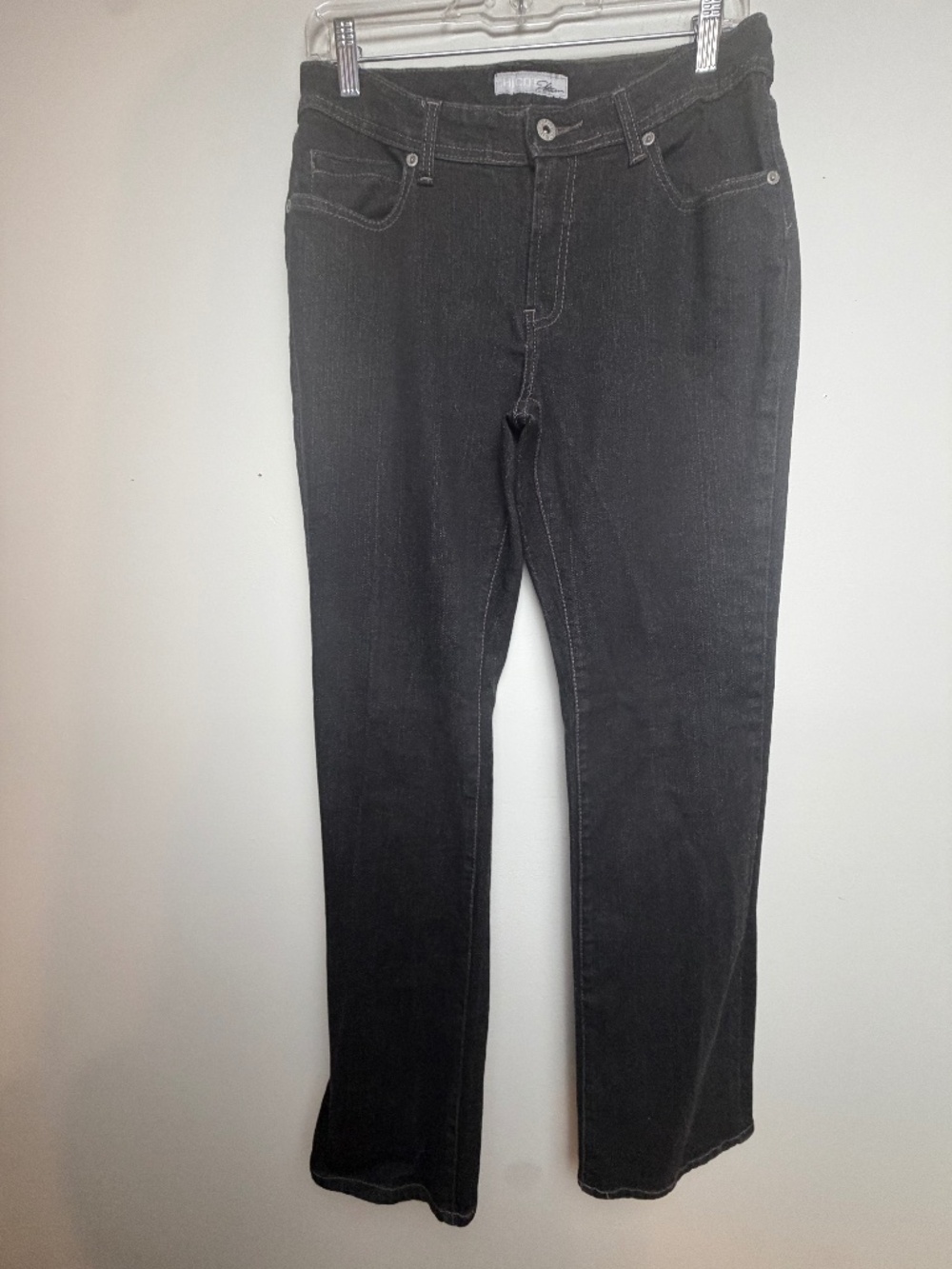 Chico"s Platinum Dark Wash Denim Jeans-Size 8
